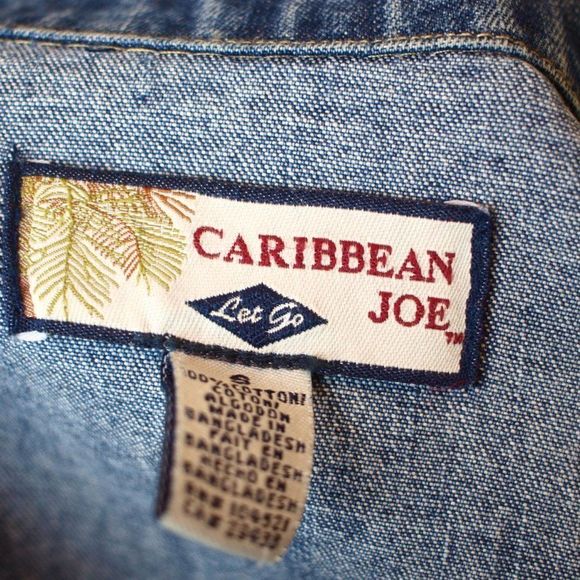Caribbean Joe‎ Denim Jacket Blue Size Small - Picture 11 of 12